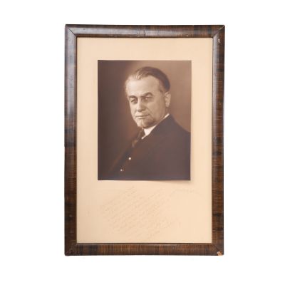 Dem I. Dobrescu, fotografie de epocă, atelier Julietta, cu o amplă dedicație olografă
