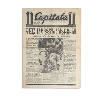 Publicația „Capitala”, Anul III, 21 iulie 1938, număr comemorativ dedicat funeraliilor reginei Maria 