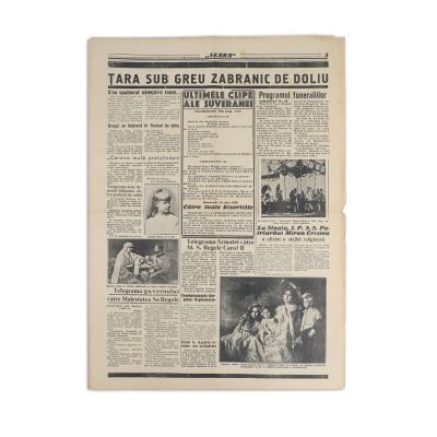 Publicația „Capitala”, Anul III, 21 iulie 1938, număr comemorativ dedicat funeraliilor reginei Maria 