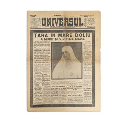 Publicația „Universul”, 20 iulie 1938, număr comemorativ dedicat decesului reginei Maria 