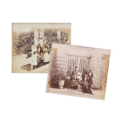 Principesa Maria de Edinburgh și familia sa, două fotografii de mari dimensiuni, 1889