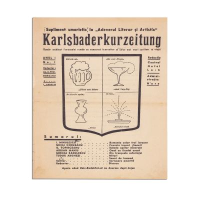 Publicația „Karlsbaderkurzeitung”, Anul I, Nr. 1, supliment umoristic la „Adevărul Literar și Artistic”