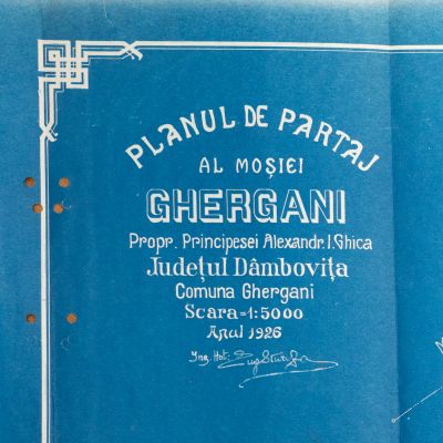 Planul de partaj al moșiei Ghergani, 1926