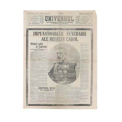Publicația „Universul”, 4 octombrie 1914, număr comemorativ dedicat decesului regelui Carol I