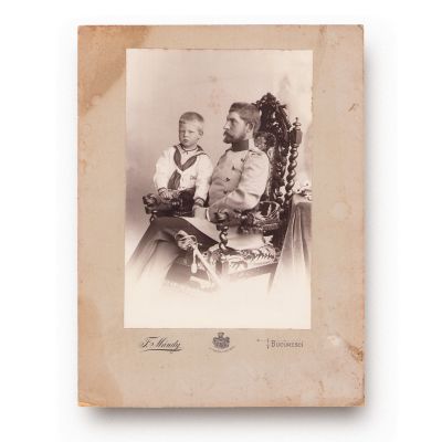 Principele Moștenitor Ferdinand și principele Carol, fotografie de cabinet, atelier Fr. Mandy