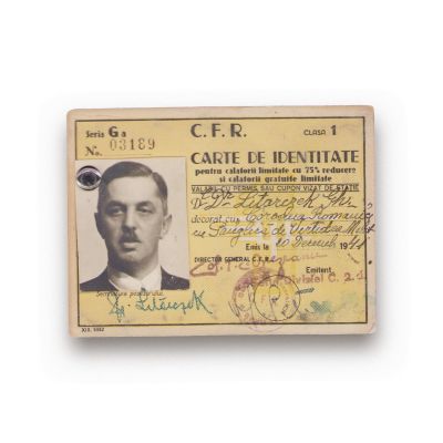 Medicul anestezist Litarczek Gheorghe, carte de identitate pentru călătorii C.F.R.