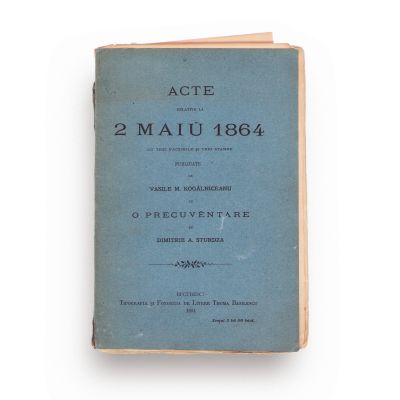Vasile M. Kogălniceanu, Acte relative la 2 mai 1864, 1894, exemplar numerotat cu semnătură olografă