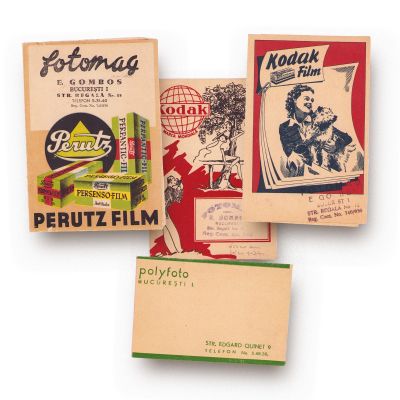 Kodak, Fotomag, Polyfoto, 4 plicuri cu reclame pentru laboratoare fotografice