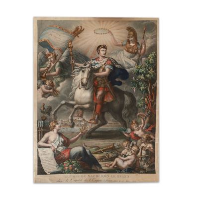 Întoarcerea lui Napoleon cel Mare în capitala Imperiului Francez, 20 martie 1815, litografie colorată manual