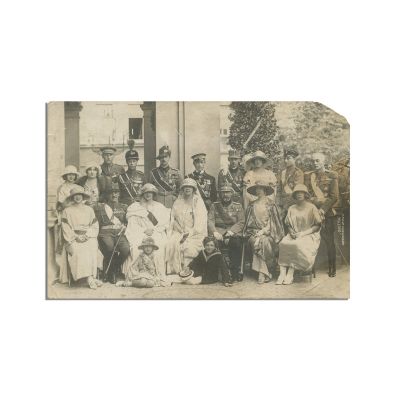 Familia Regală a României, cinci fotografii tip carte poștală și pliant publicitar