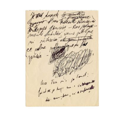 Emil Cioran, filă manuscris despre ireversibilitatea timpului