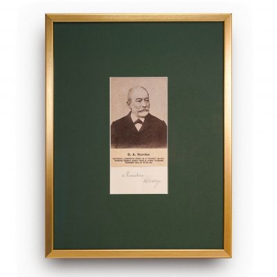 D. A. Sturdza, fotografie tip carte poștală + bilet cu semnătură olografă