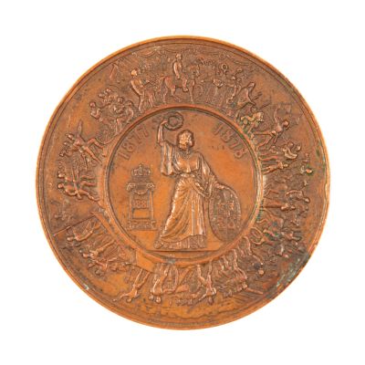 Câștigarea Independenței României, medalie din bronz, gravor W. Kullrich