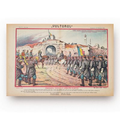 Publicația „Vulturul”, 25 februarie 1907 -  Predarea Vidinului armatei române