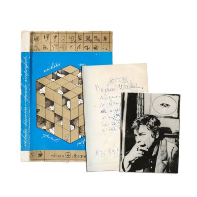 Nichita Stănescu, Operele imperfecte, cu dedicație pentru Doina Uricariu + o fotografie de Ion Cucu