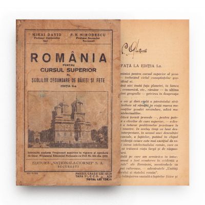 România pentru cursul superior al școlilor secundare de băieți și fete, 1938