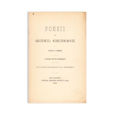 Mihai Eminescu, Poesii, 1890, Ediția a V-a