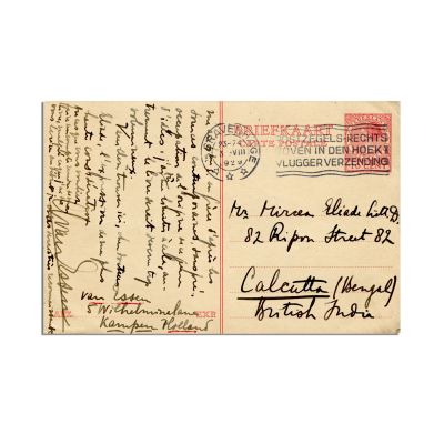 Von Essen, carte poștală pentru Mircea Eliade, 3 august 1929