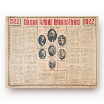 Calendarul Partidului Naționalist-Țărănist pe anul 1922