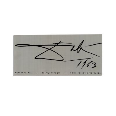 Salvador Dalí, scrisoare olografă + trei invitați - Piesă rară