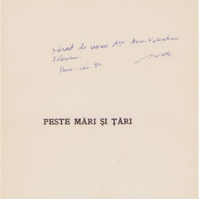 N. M. Condiescu, Peste mări și țări, 1936, exemplar numerotat