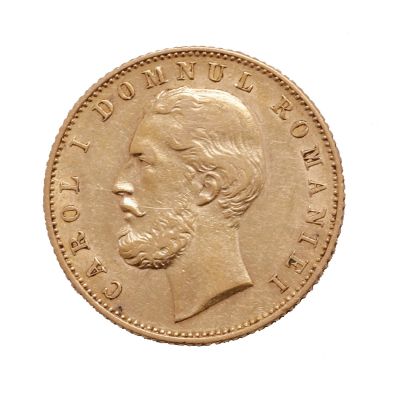 20 lei 1870, a doua monedă din aur românească bătută de Statul Român 