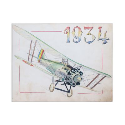 Școala de tir și bombardamente, 7 lucrări grafice +  tabel de raport, 1936