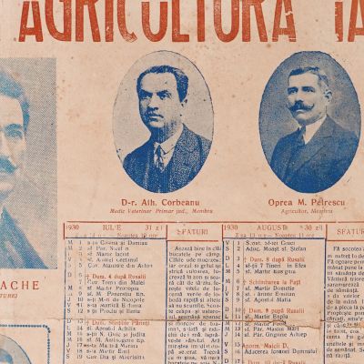 Calendarul Camerei de Agricultură Ialomița, 1930 