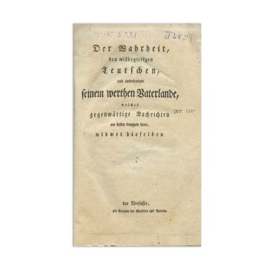 Franz Joseph Sulzer, Istoria Daciei Transalpine, Țării Românești, Moldovei și Basarabiei, volumul I, 1781