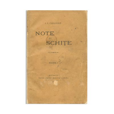 I. L. Caragiale, Note și schițe, 1892, prima ediție 