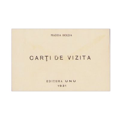 Madda Holda, Cărți de vizită + B. Fundoianu, Imagini și cărți din Franța + Felix Aderca, Mic tratat de estetică + Virgil Carianopol, Scrisori către plante + V. G. Paleolog, Imagina poetică colorată la Alexandru Macedonski, 1922-1936