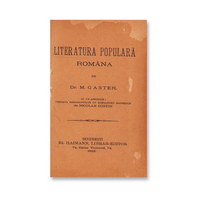 Dr. M. Gaster, Literatura populară română, 1883