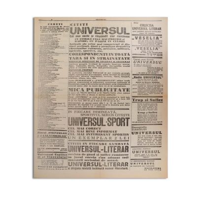 Publicația „Universul”, 5 septembrie 1940, ediția I specială - Proclamația generalului I. Antonescu către țară