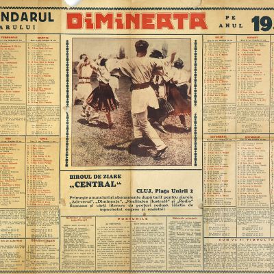 Calendarul ziarului „Dimineața” pe anul 1935