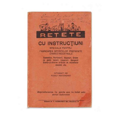 Rudolf Rantzingher, Rețete cu instrucțiuni speciale pentru fabricarea diferitelor preparate chimico-industriale 