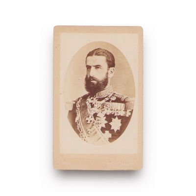 Regele Carol I și regina Elisabeta, două fotografii tip carte-de-visite