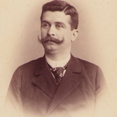 Comerciantul de vinuri Emilian B. Brătianu, fotografie de cabinet, atelier Gustav A. Waber, 1896