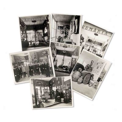 Dimitrie Gusti și pavilionul român la Expoziția Universală de la Paris, colecție de șapte fotografii de epocă, 1937, atelier Maxany