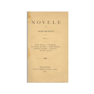 Ioan Slavici, Nuvele, Vol. I, 1892