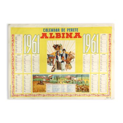 Calendar de perete „Albina” pe anul 1961