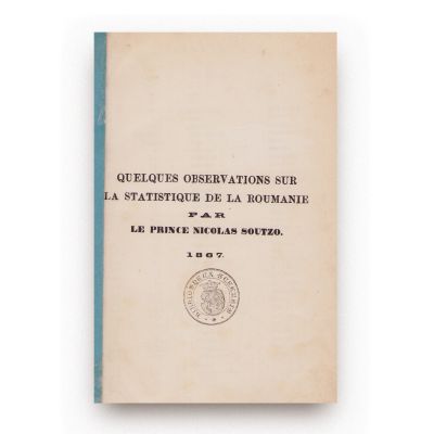 Prințul Nicolae Șuțu, Observations statistiques, 1867