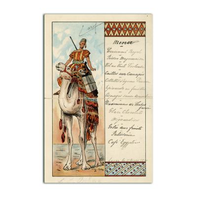 Meniu din Egipt cu semnătura Principelui Carol al II-lea, 1920