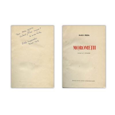 Marin Preda, Moromeții, 1955, cu dedicație pentru Horia Oprescu