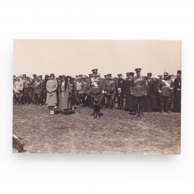 Familia regală a României la un miting aviatic, februarie 1925, cinci fotografii de epocă