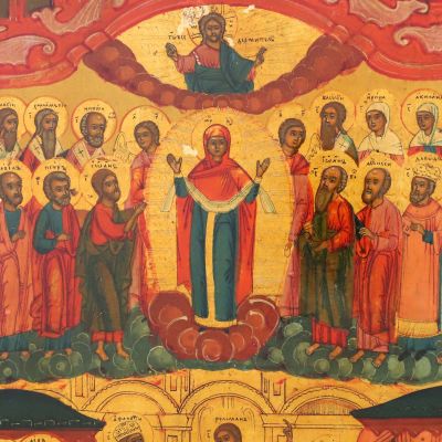 Icoană lipovenească, Acoperământul Născătoarei de Dumnezeu, finalul secolului al XIX-lea