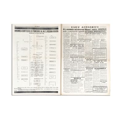 Publicația „Seara”, anul II, nr. 224, 24 iulie 1938 - funeraliile reginei Maria