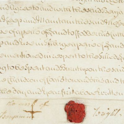 Contract emis de autoritățile britanice, sec. XVIII