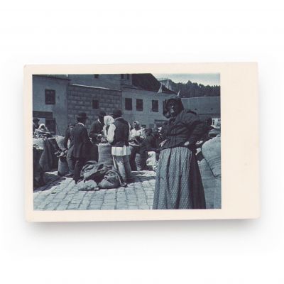 Piețe și târguri din Ardeal, 3 fotografii tip carte poștală, cca. 1920