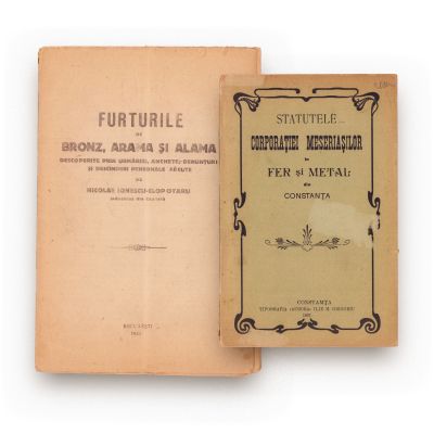 Statutele Corporației Meseriașilor în fier și metal din Constanța, 1907 + Furturile de bronz, aramă și alamă, 1923