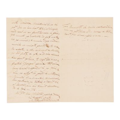 Mitropolitul Calinic Miclescu, scrisoare adresată fratelui său, 19 octombrie 1871, din colecția familiei Ghica